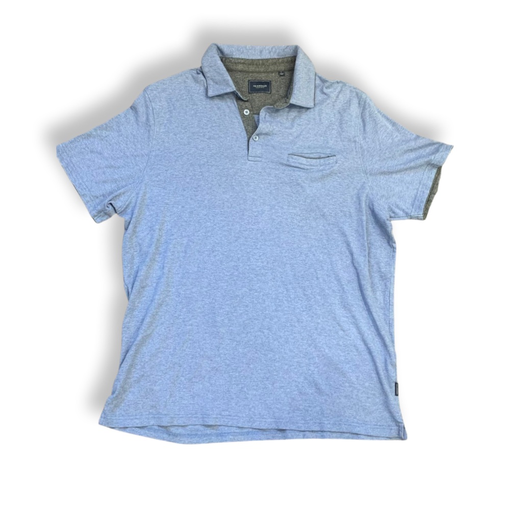 7 Diamonds Men’s Polo Two Toned Light Blue & Heather Gray